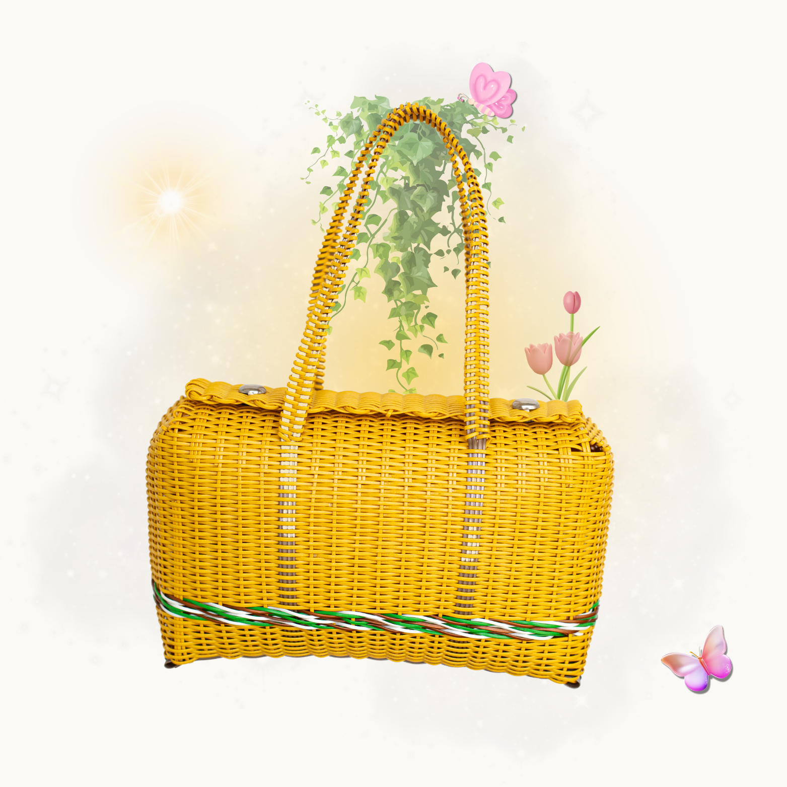 Sun Basket Tote-Vintage