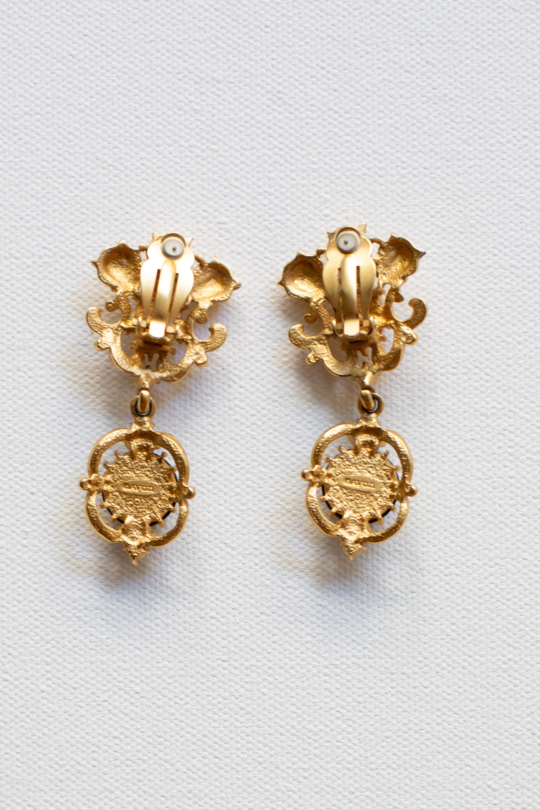 The Queen's Lions Gold-Plated Earrings-Vintage