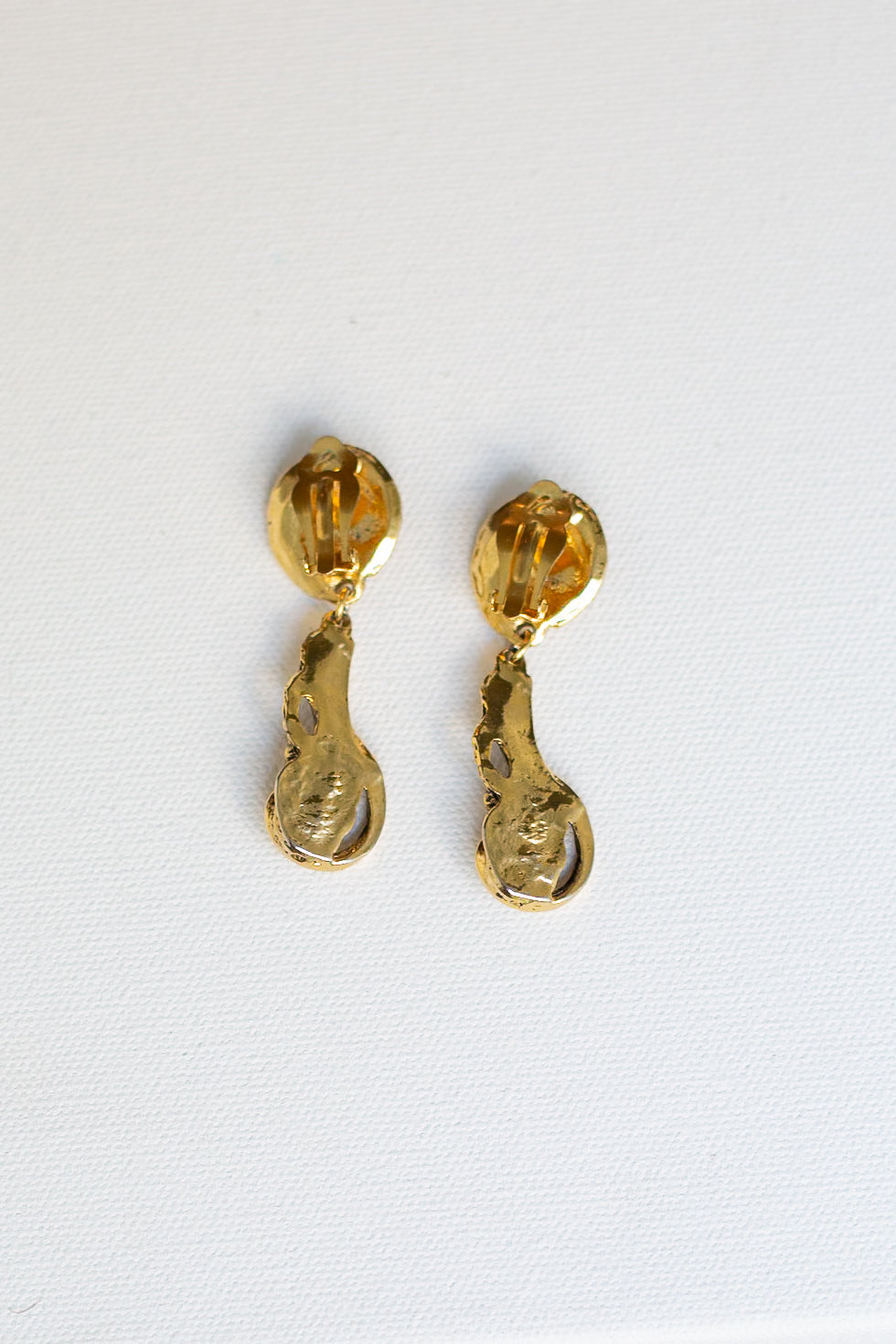 Victorian Siren Gold Earrings-Vintage