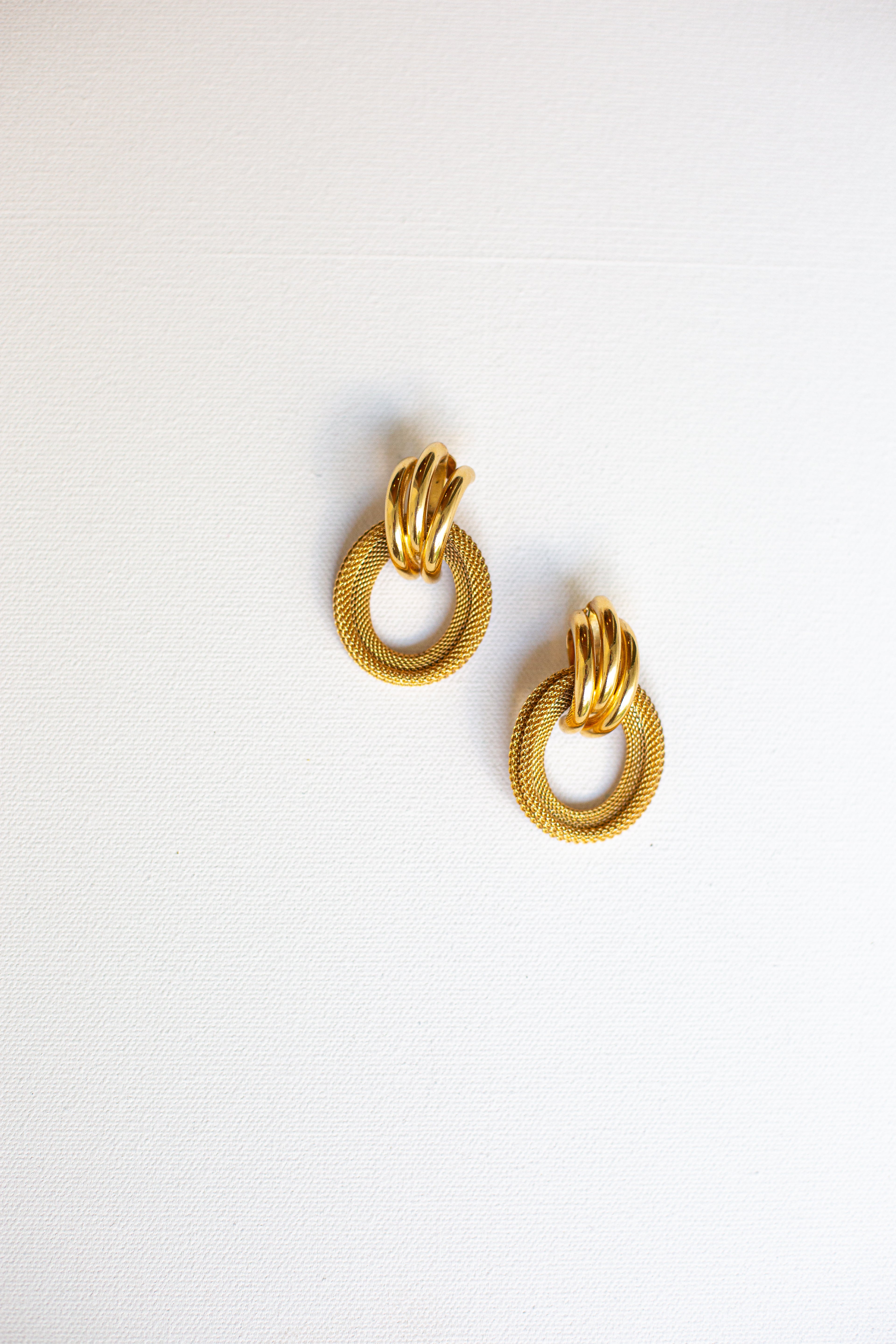 Givenchy Gold Love Knot Earrings-Vintage