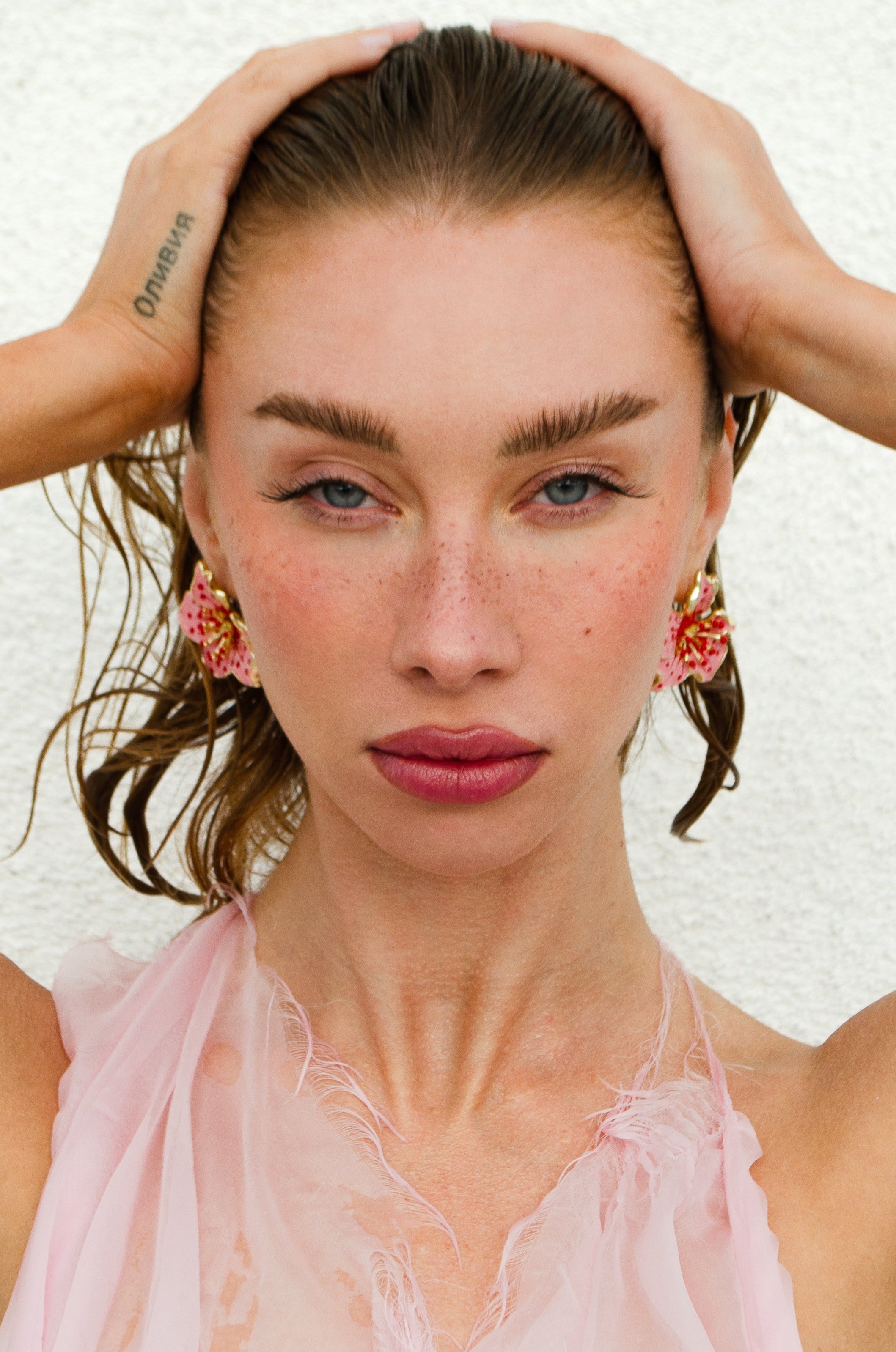 Smoke Show Petals-Matte Gold Earrings