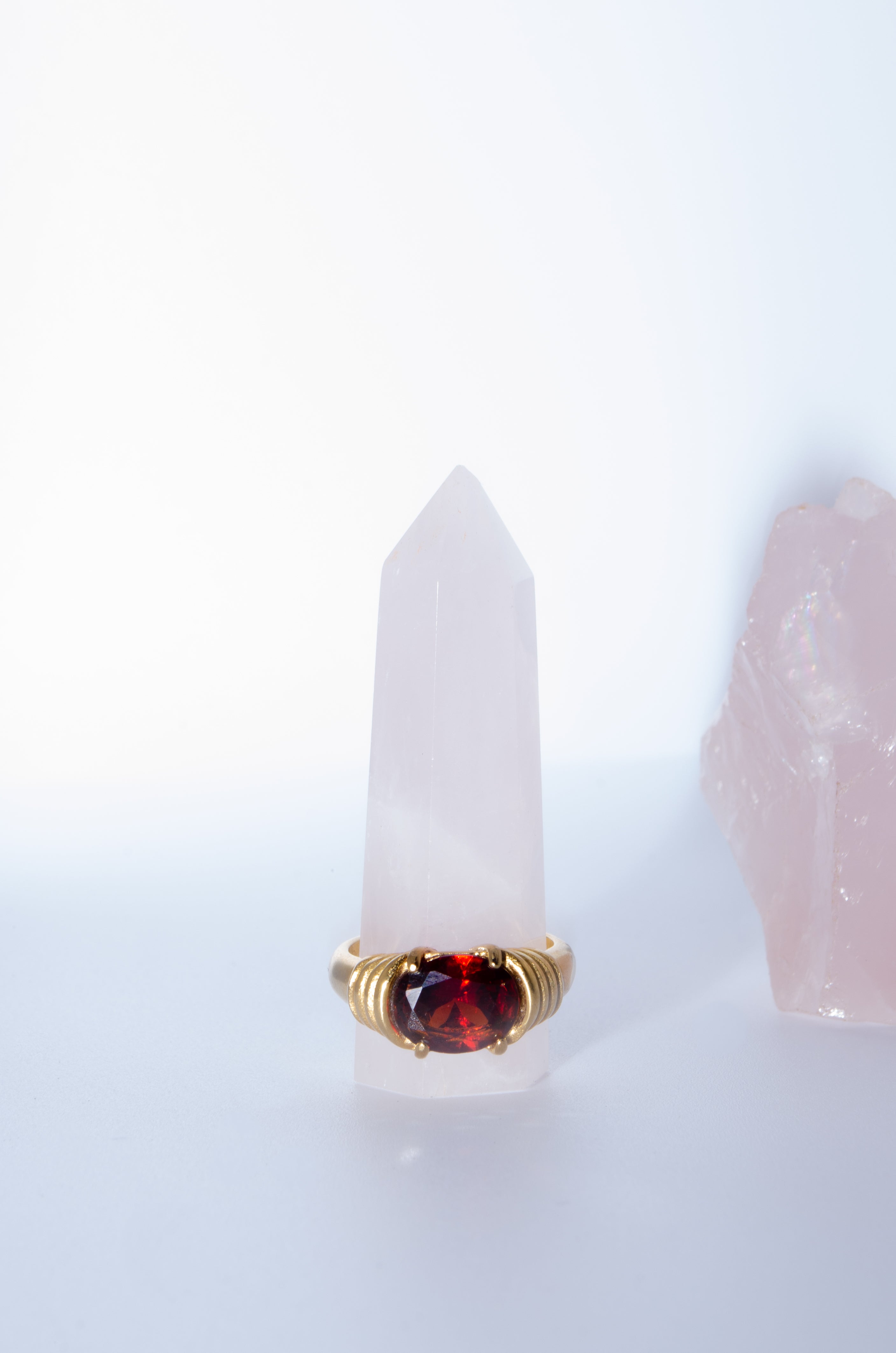 Blood Oath Ring-18K Gold Red Stone