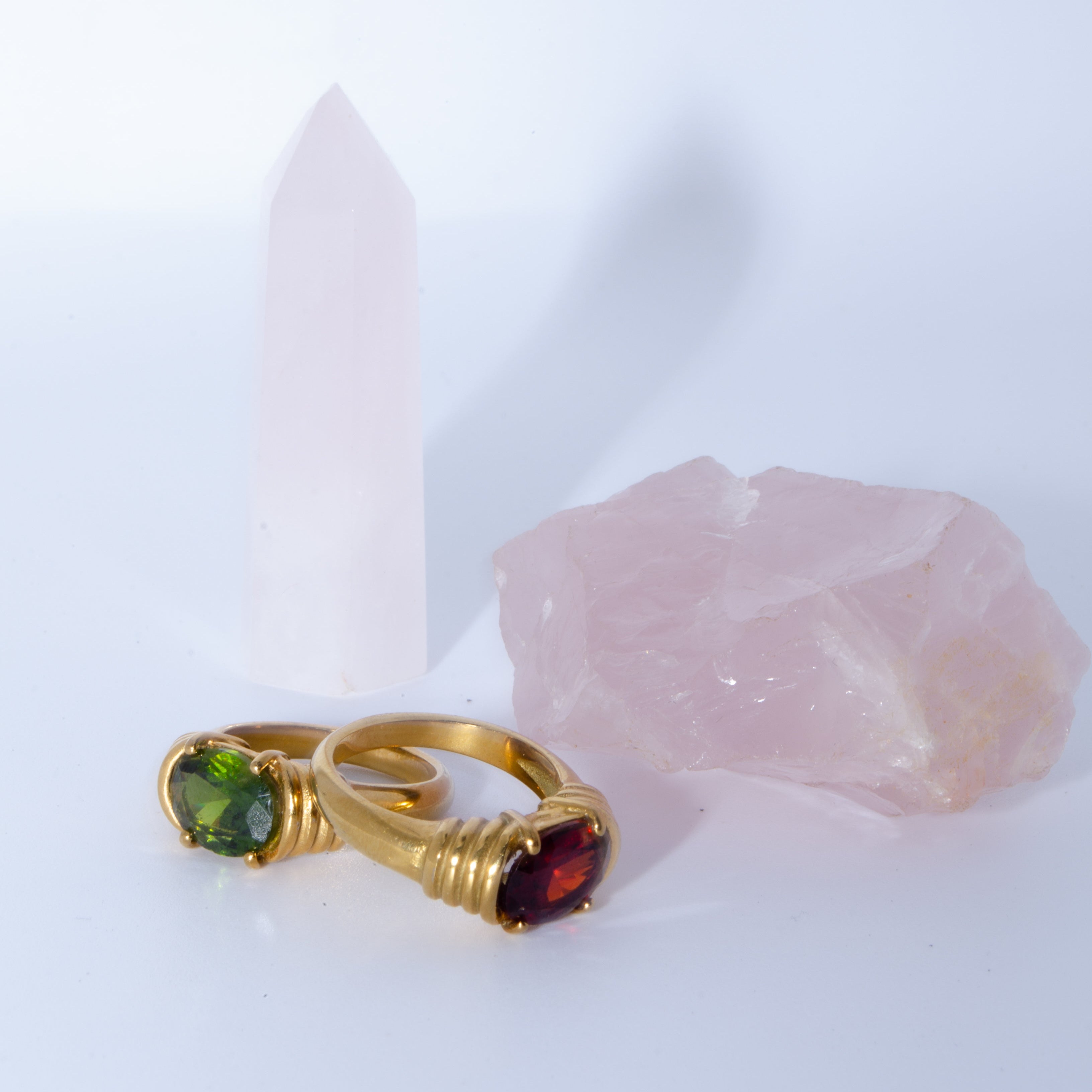 Venus Trap Ring-18k Gold Green Stone