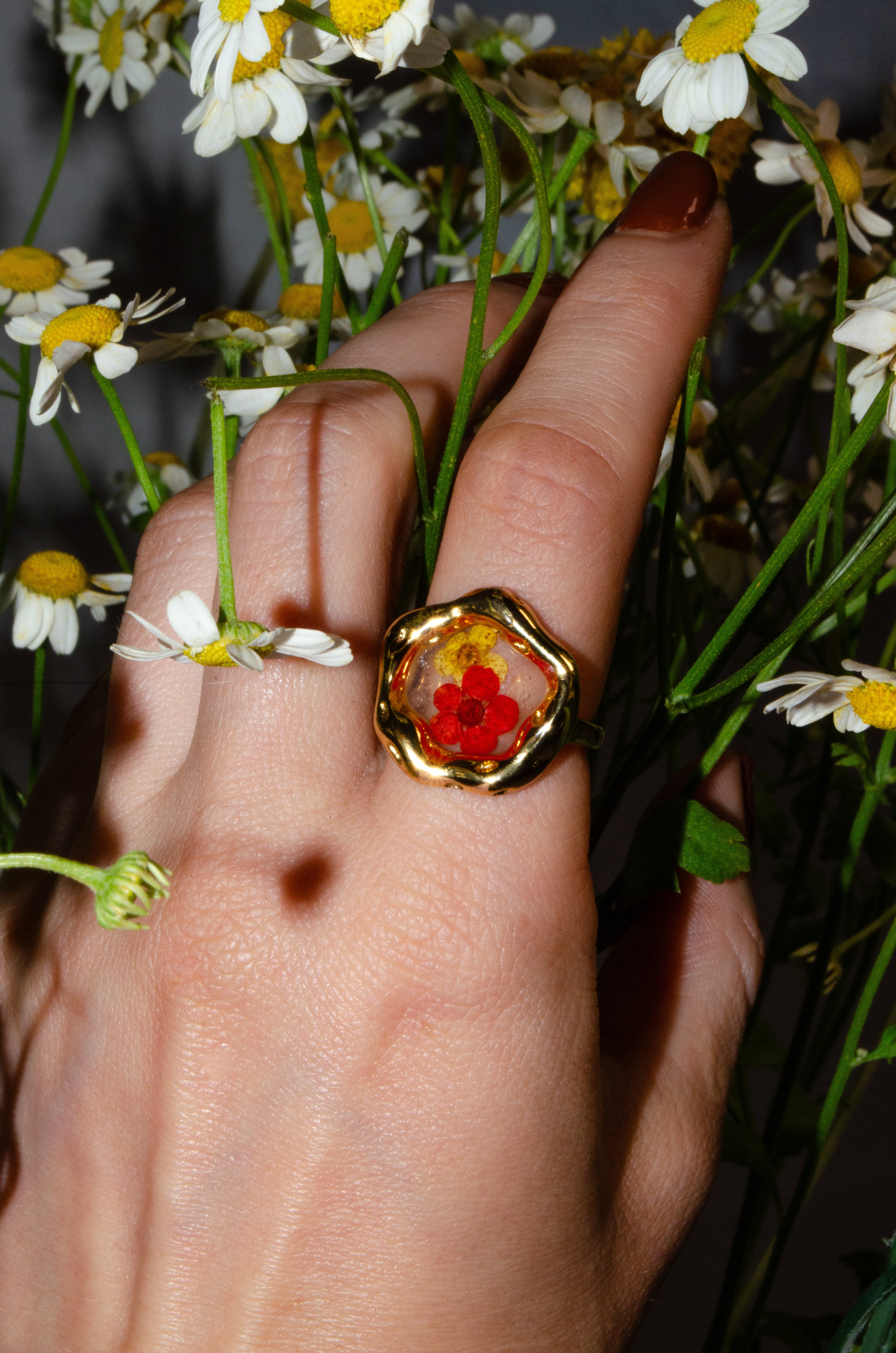 Sunday Bloom Flower Ring-18K Gold