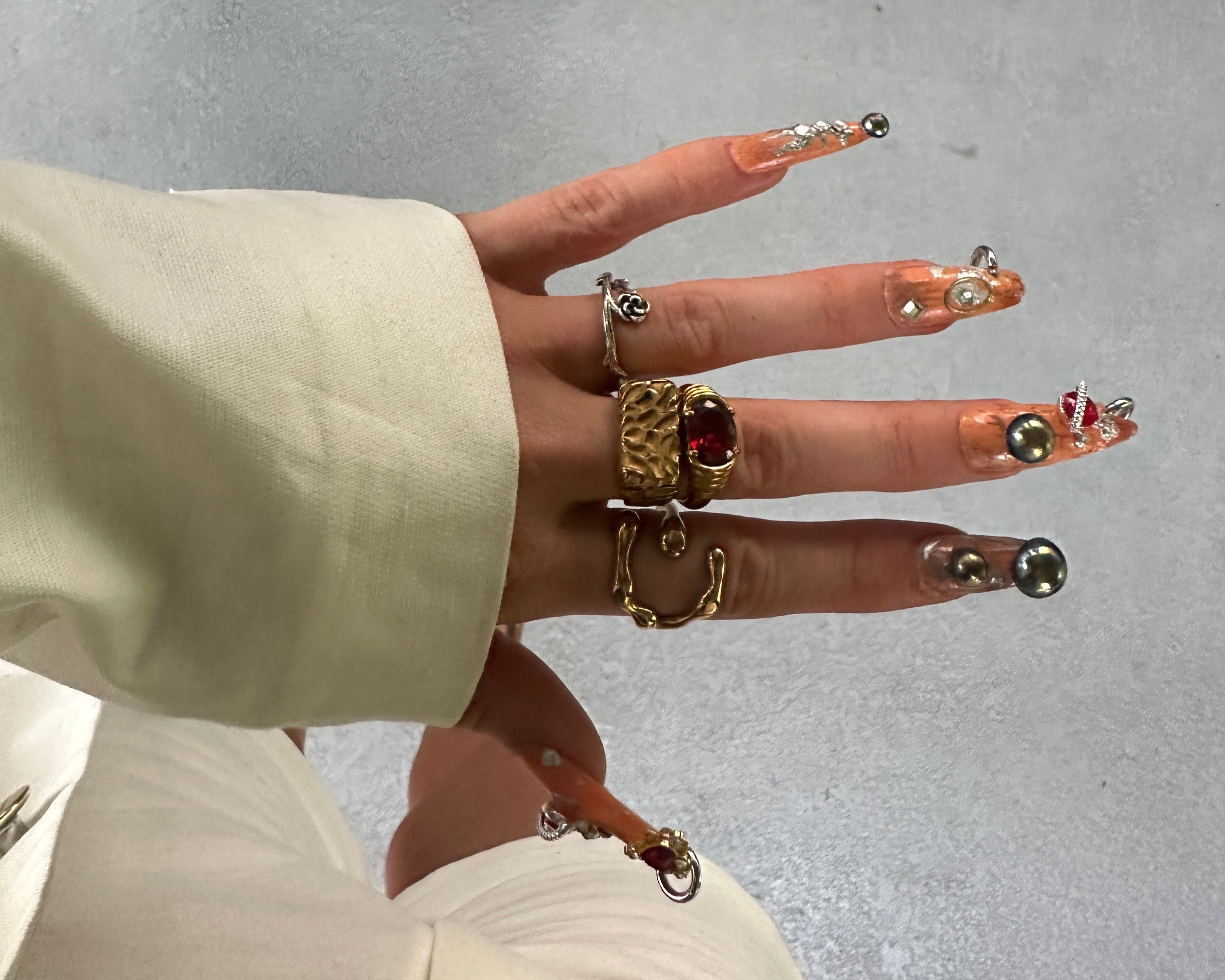 Blood Oath Ring-18K Gold Red Stone